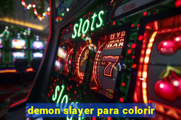 demon slayer para colorir